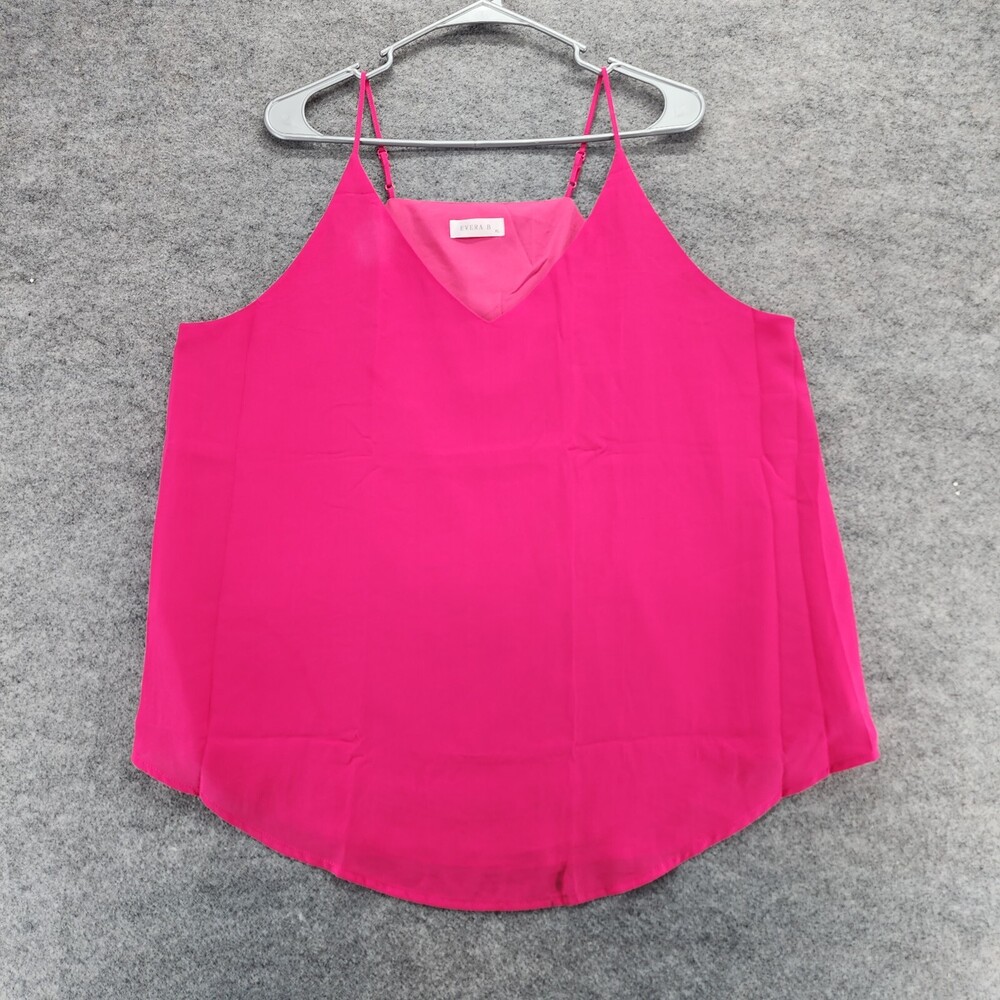 Evera B Top Womens Extra Large Pink Tank Cami